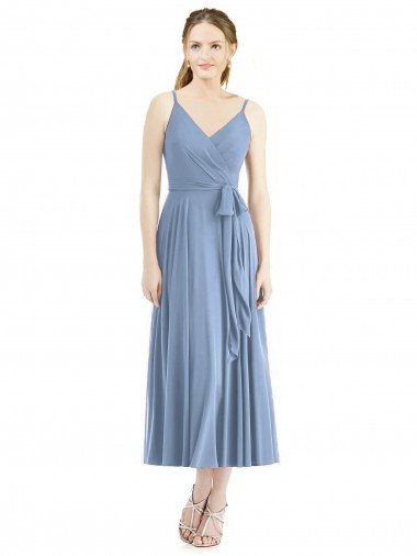 Cheap Short Tea Length Chiffon Bridesmaid Dress