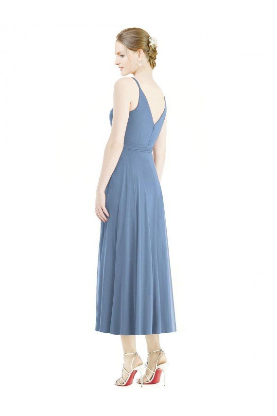 Short Tea Length Chiffon Bridesmaid Dress