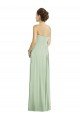 Full Length Strapless Chiffon Bridesmaid Dress with Sweetheart Neckline