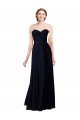 Strapless Chiffon Bridesmaids Dress with a Beaded Lace Sweetheart Bodice