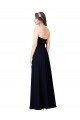 Strapless Chiffon Bridesmaids Dress with a Beaded Lace Sweetheart Bodice