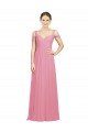 Sweetheart Long Chiffon Bridesmaid Dress with Off the Shoulder Straps