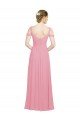 Sweetheart Long Chiffon Bridesmaid Dress with Off the Shoulder Straps