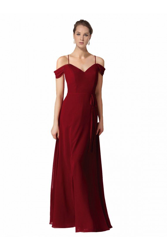 Chiffon with Beaded Embroidery Bridesmaid Dress