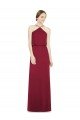Sleek Halter Neck A-Line Chiffon Bridesmaid Dress