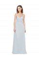 Slim A-Line Chiffon Bridesmaid Dress with Spaghetti Strap Gathered Bodice