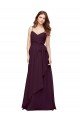 Wrapped Sweetheart Neckline Long Chiffon Bridesmaid Dress 