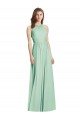 Cutout Open Back Shirred Halter Maxi Bridesmaid Dress