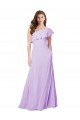 Draped One Shoulder Long Chiffon Bridesmaid Dress 