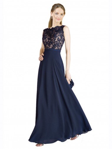 Cheap Bateaux Neckline A-Line Lace Bridesmaid Dress / Prom Dress with Top Nude Layer