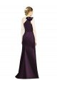 Full Length One Shoulder Satin Bridesmaid Dress with Bow Shoulder Detail