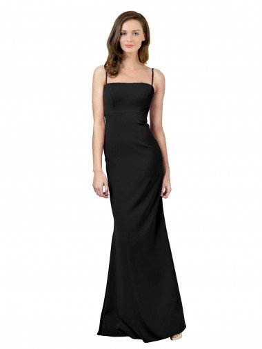 Cheap Fit and Flare Slim Formal Crepe Bridesmaid Dress / Prom Dress with Cutout Back
