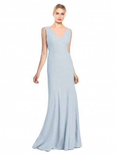 Cheap Sleeveless Seamed Bodice Trumpet Bridesmaid Dress / Prom Dress