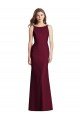 Open Cowl Back Bateau Neck Trumpet Bridesmaid Dress