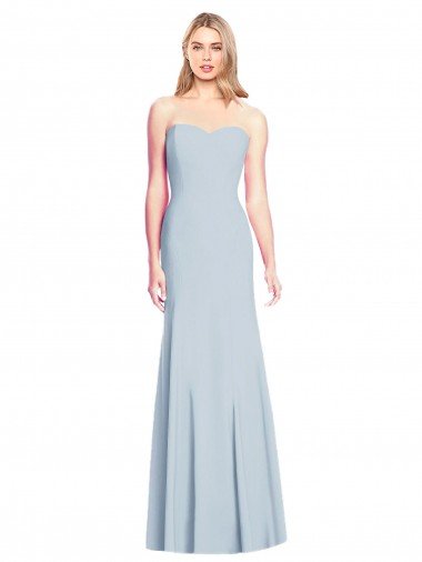 Cheap Sweetheart Strapless Flared Skirt Maxi Bridesmaid Dress / Prom Dress