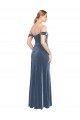 Draped Sleeves Wide Scoop Neck Off the Shoulder Velvet Bridesmaid Dress / Prom Dress