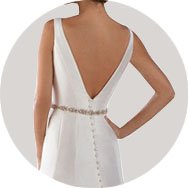 Cheap V-Back Wedding Dresses